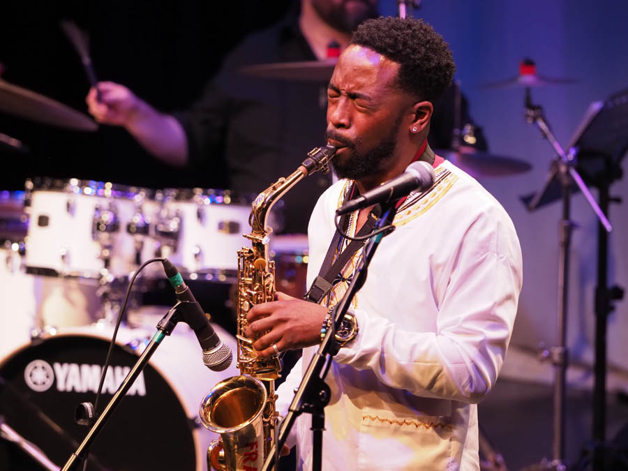 Marcus Joseph, saxophone player. The Exchange, Twickenham