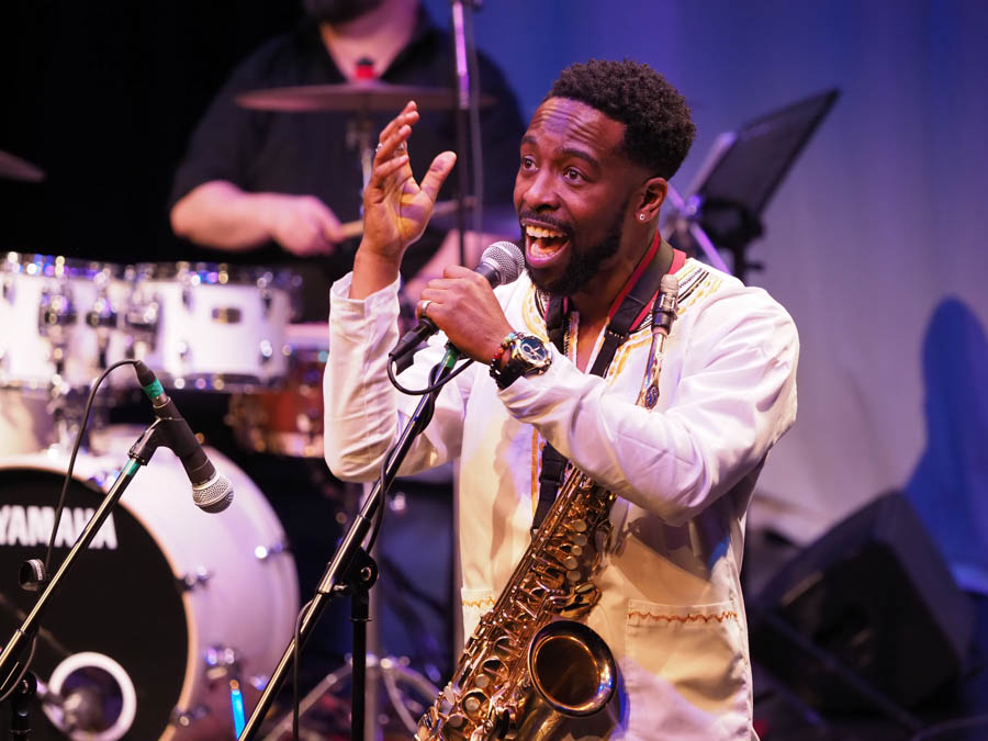 Marcus Joseph, saxophone player. The Exchange, Twickenham