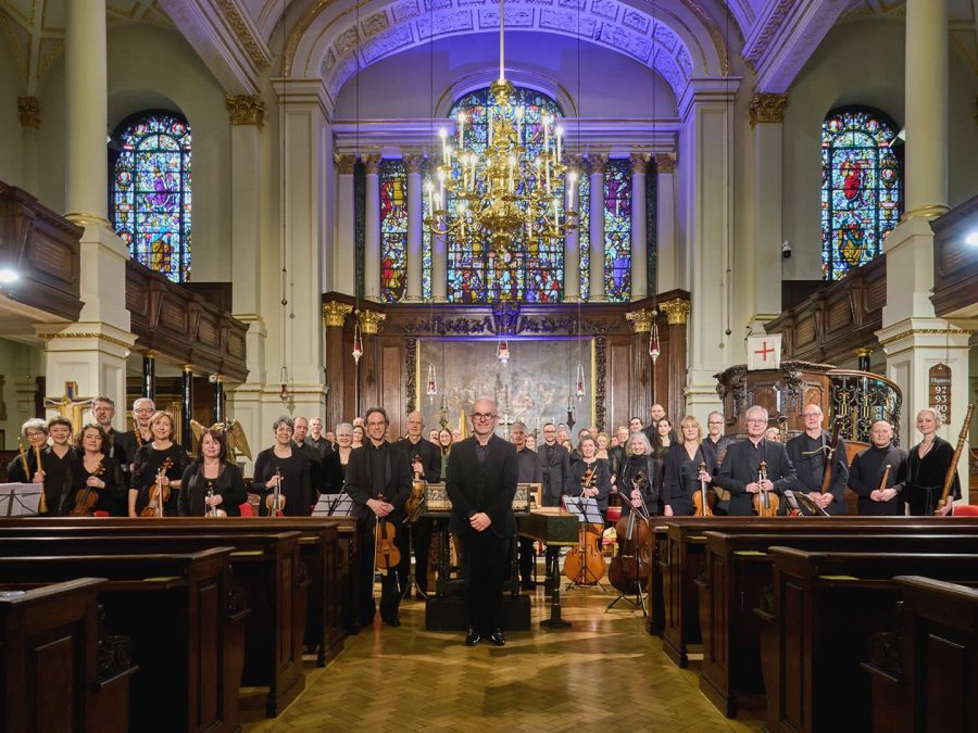 Laurence Cummings, conductor with the London Handel Orchestra and London Handel Singers. St George's Church, Hanover Square, London. 14th March 2024